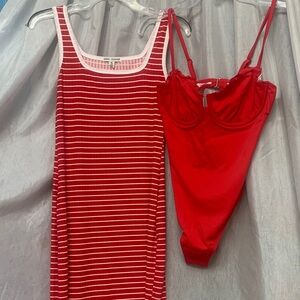 VENUS Red Swimsuit with Dress